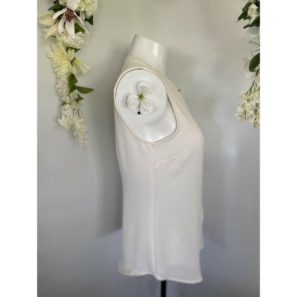 Vintage Forever 21 Women Ivory Sleeveless‎ Blouse S - Picture 3 of 12